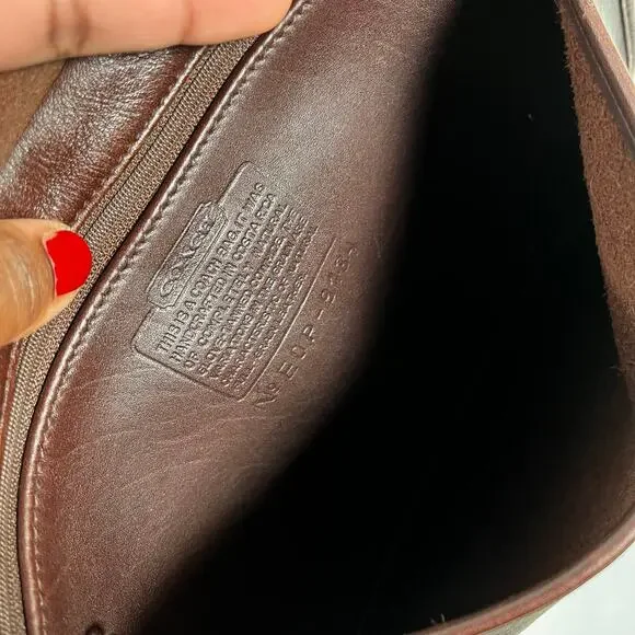 SOLD COACH Vintage 9134 Hippie Flap Bag Shoudler or Crossbody Brown - Picture 11 of 15